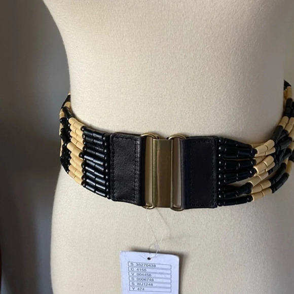 Anthropologie Linea Pelle Bios Beaded Waist  Belt - Picture 3 of 9